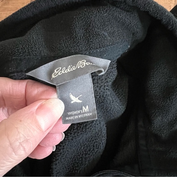 Eddie Bauer Black Fleece Pullover Quater Zip Women's Size Medium - Picture 4 of 6